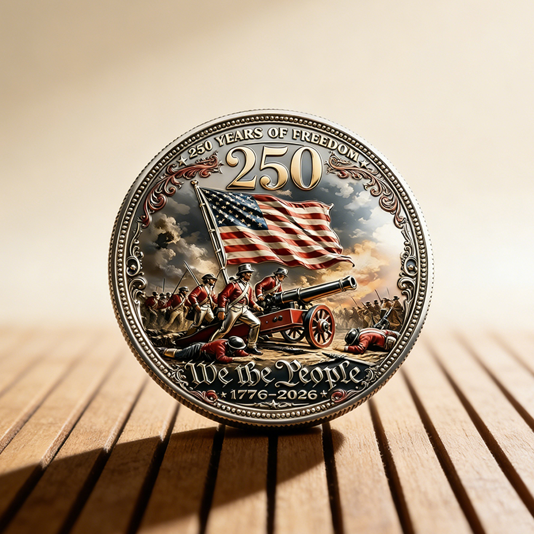 Flash Sale 60% OFF -“250 Years of Freedom” – America Semiquincentennial Commemorative Coin (1776–2026) 🇺🇸🪙