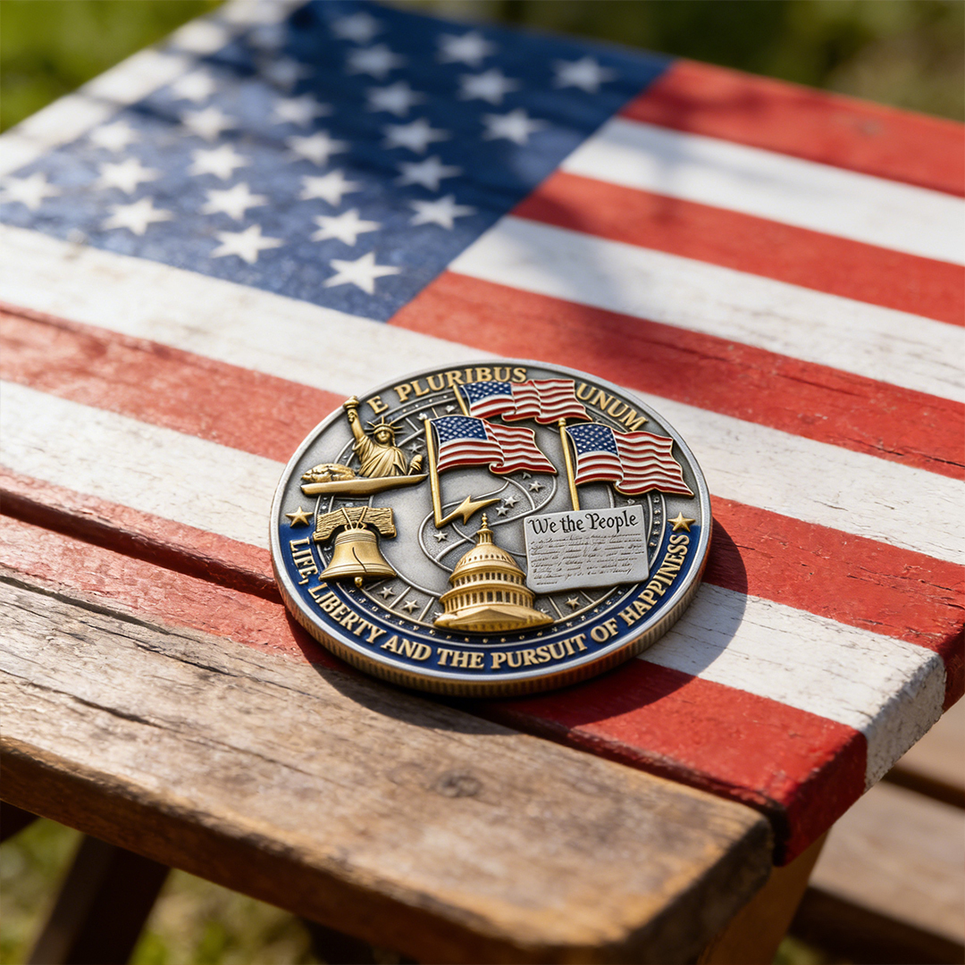 USA 250th Anniversary American Eagle & Patriotic Coin