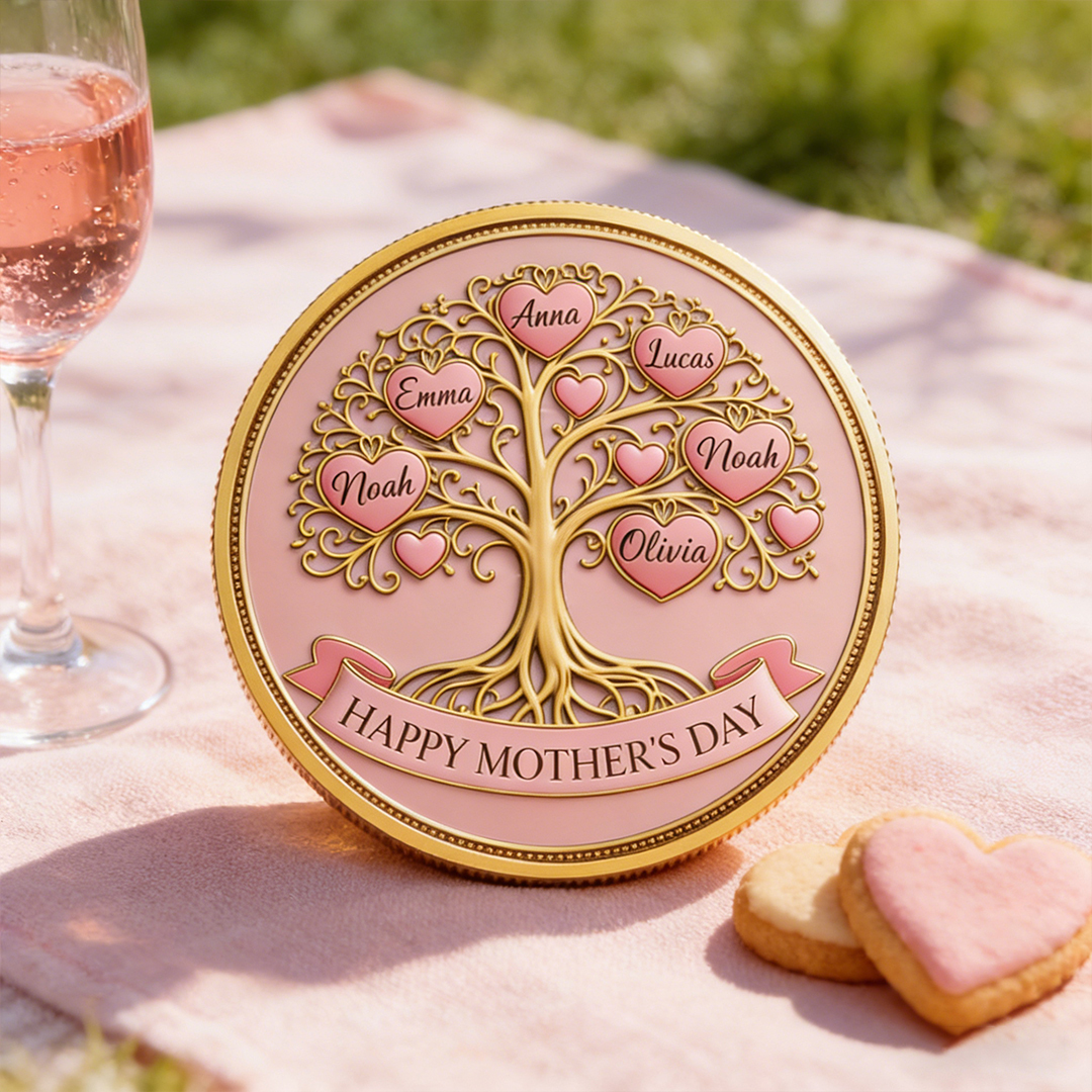 Personalized "Family Tree" Mother’s Day Printed Commemorative Coin