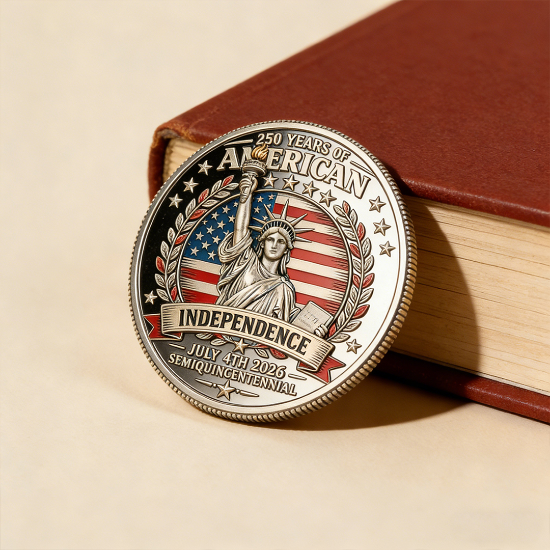 Flash Sale 60% OFF -“250 Years of Freedom” – America Semiquincentennial Commemorative Coin (1776–2026) 🇺🇸🪙