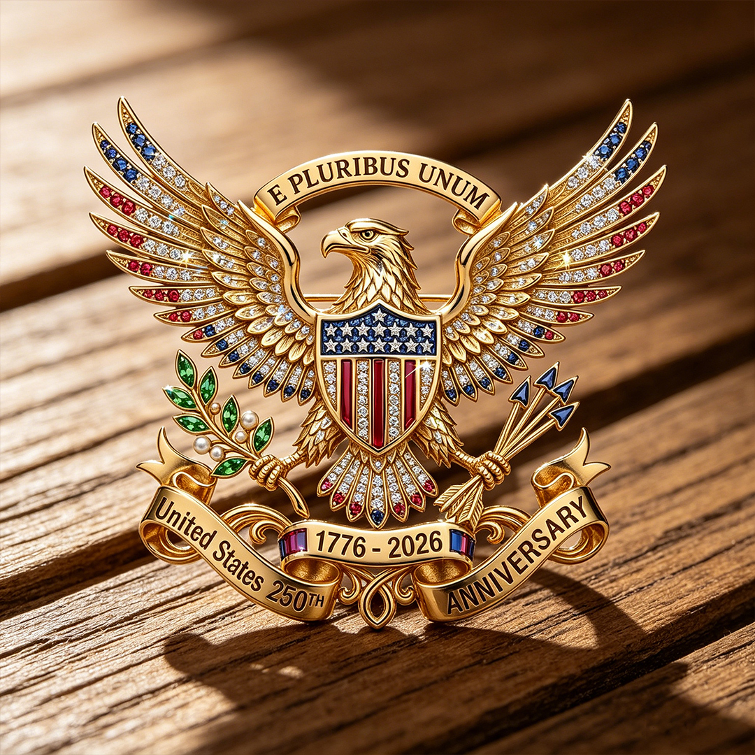 US 250th Anniversary Brooch Pin