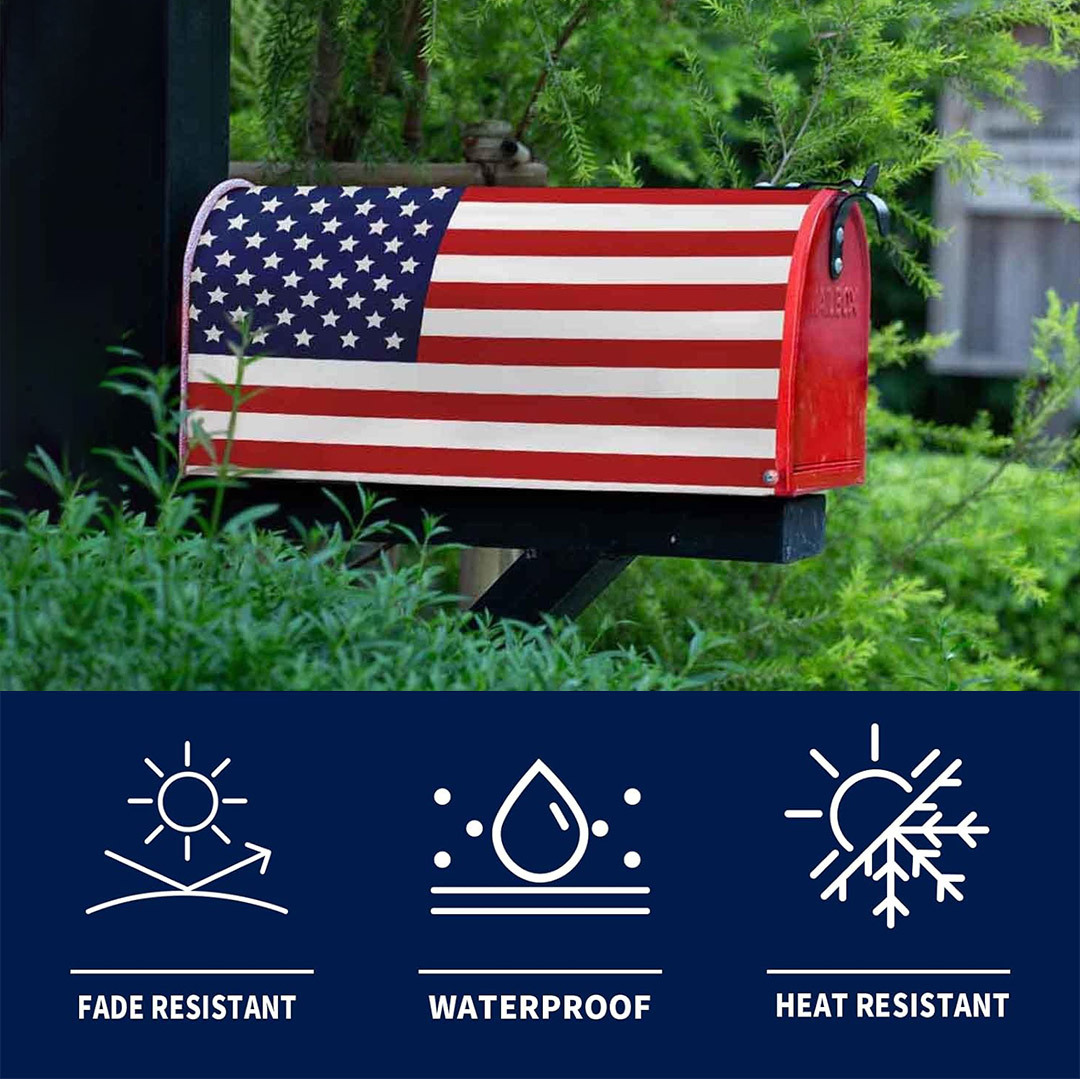 4th of July Mailbox Cover Patriotic American Stripes Stars Flag