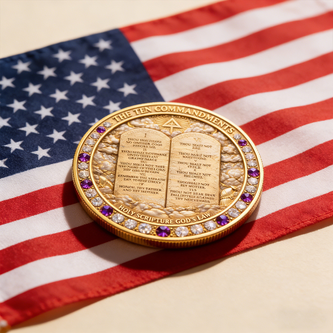 🏆Flash Sale 60% OFF - Jesus Christ & The Ten Commandments Commemorative Coin