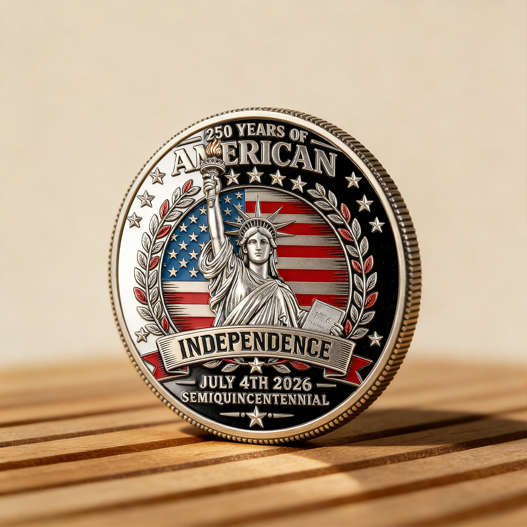 Flash Sale 60% OFF -“250 Years of Freedom” – America Semiquincentennial Commemorative Coin (1776–2026) 🇺🇸🪙
