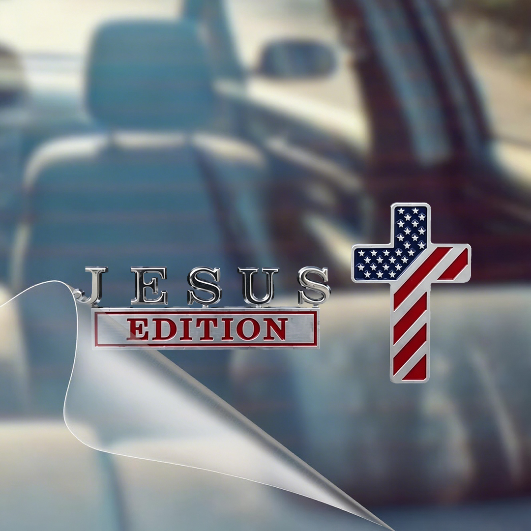 ✝Blessed Jesus Edition Cross Car Sticker