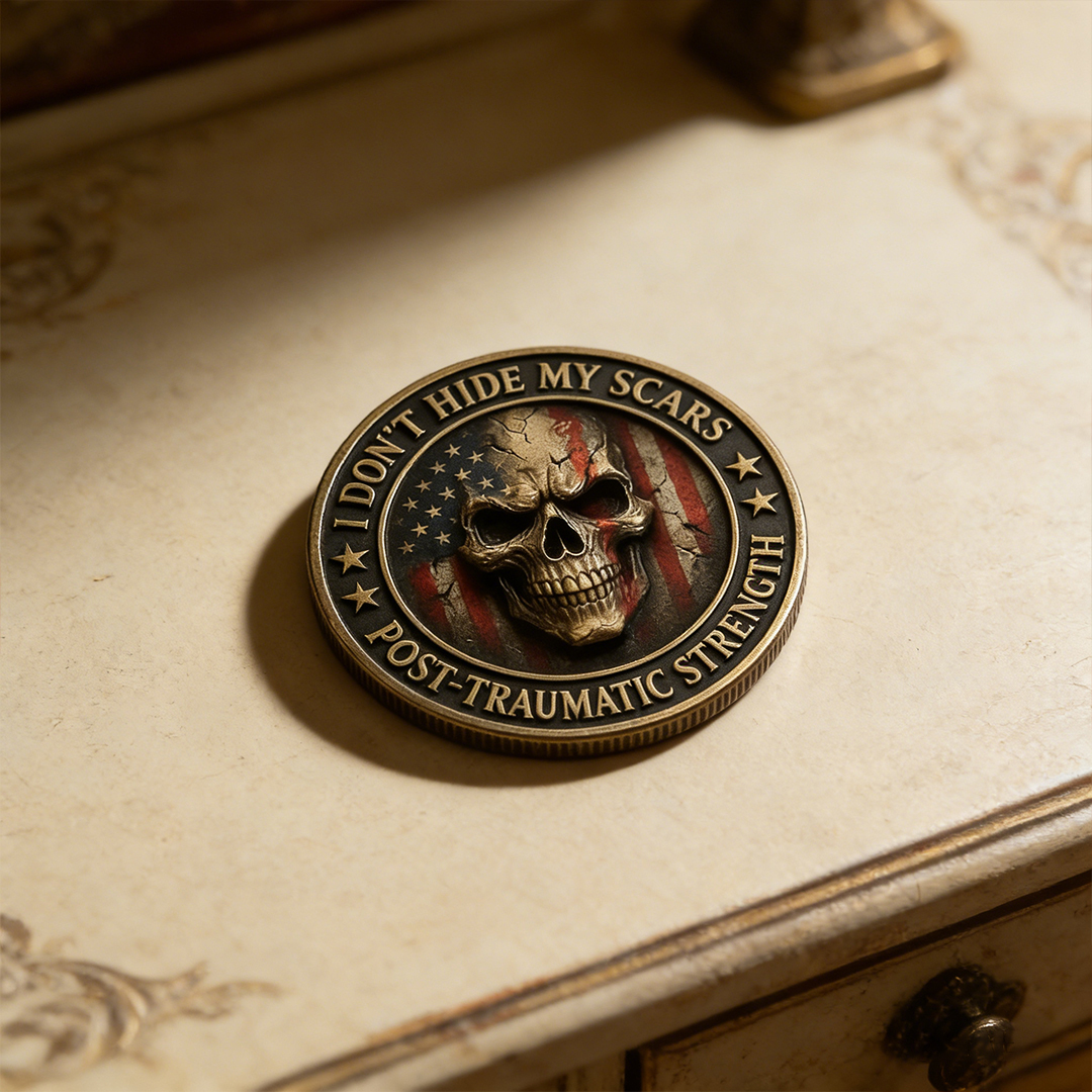 PTSD Is the Enemy – PTSD Warrior Coin of Strength & Survival