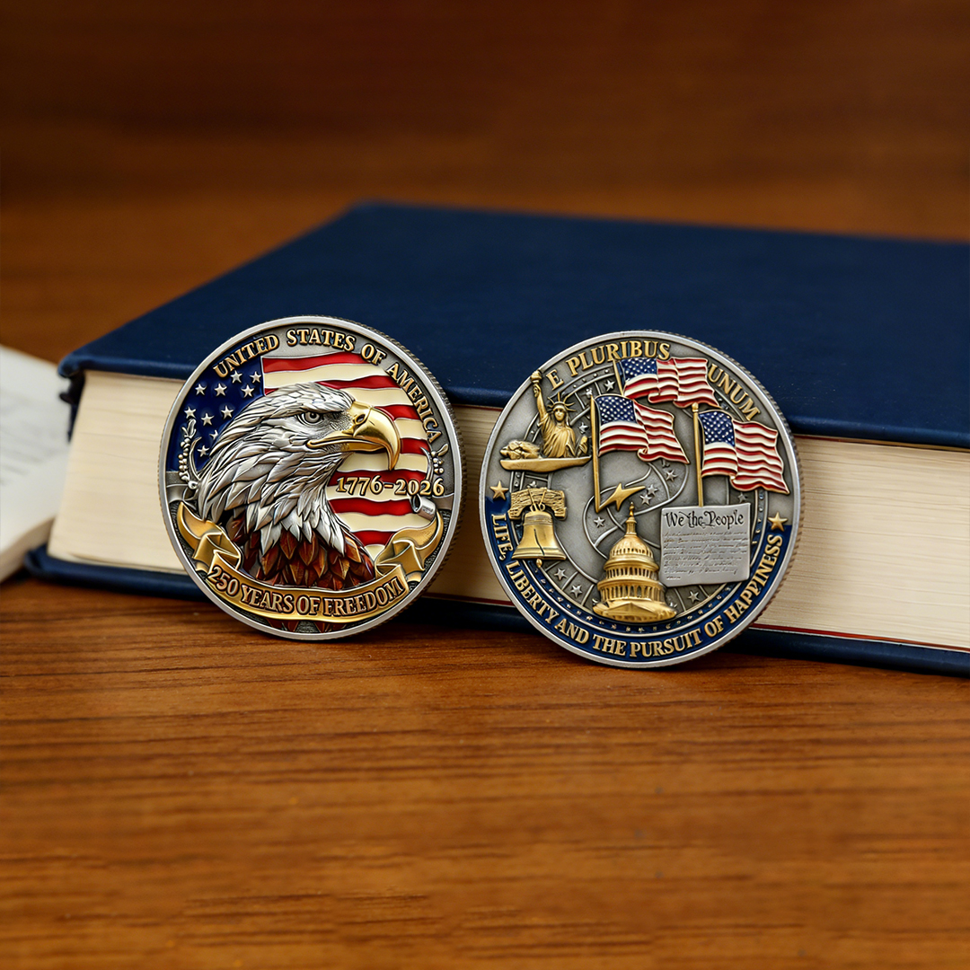 USA 250th Anniversary American Eagle & Patriotic Coin