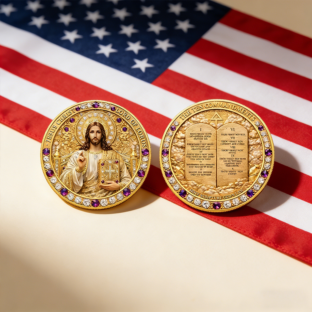 🏆Flash Sale 60% OFF - Jesus Christ & The Ten Commandments Commemorative Coin