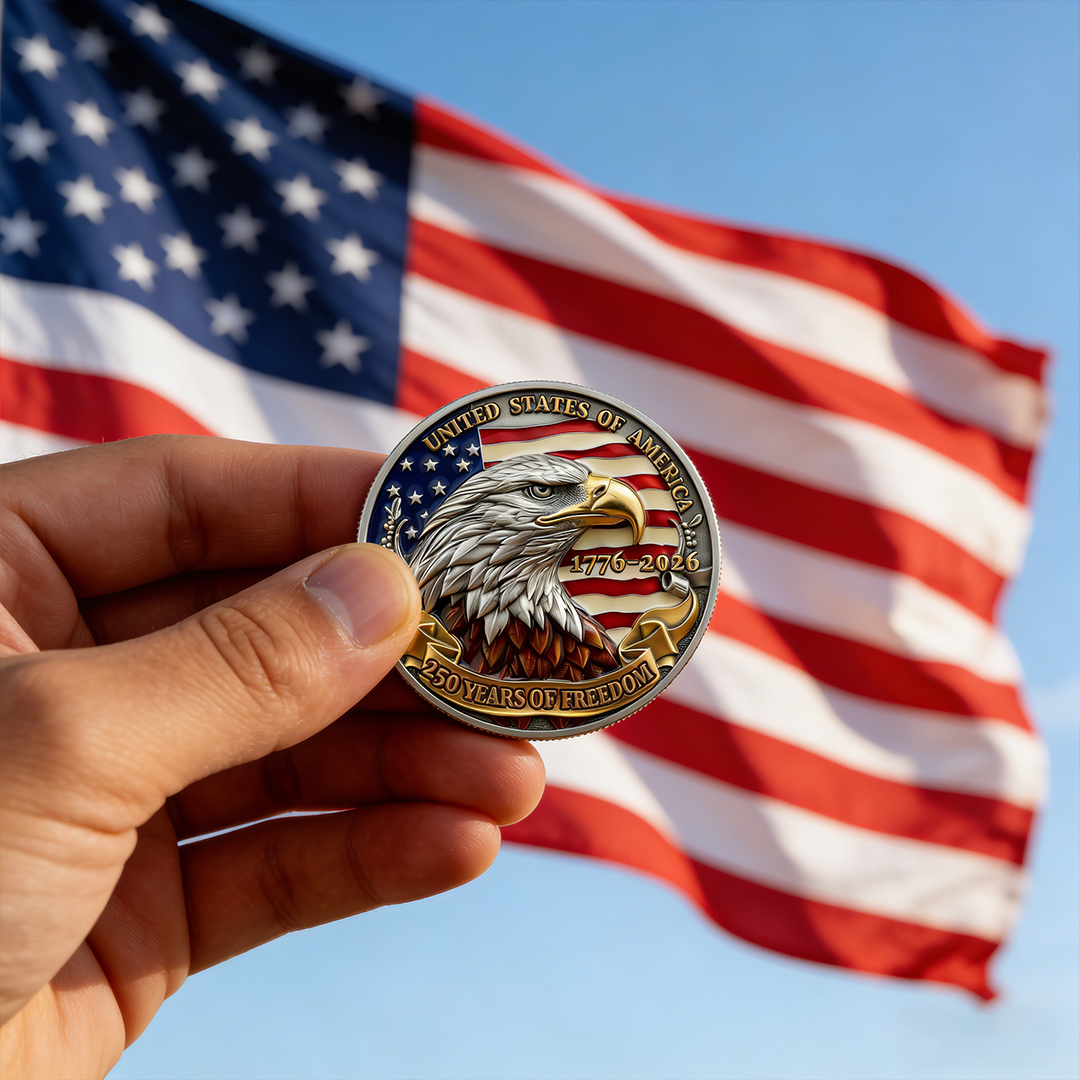 USA 250th Anniversary American Eagle & Patriotic Coin
