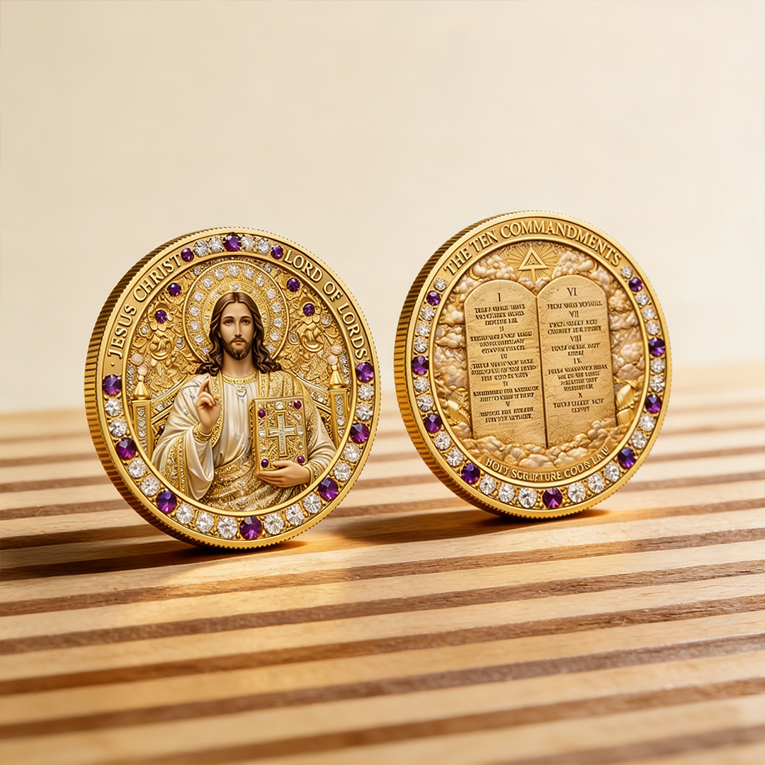 🏆Flash Sale 60% OFF - Jesus Christ & The Ten Commandments Commemorative Coin