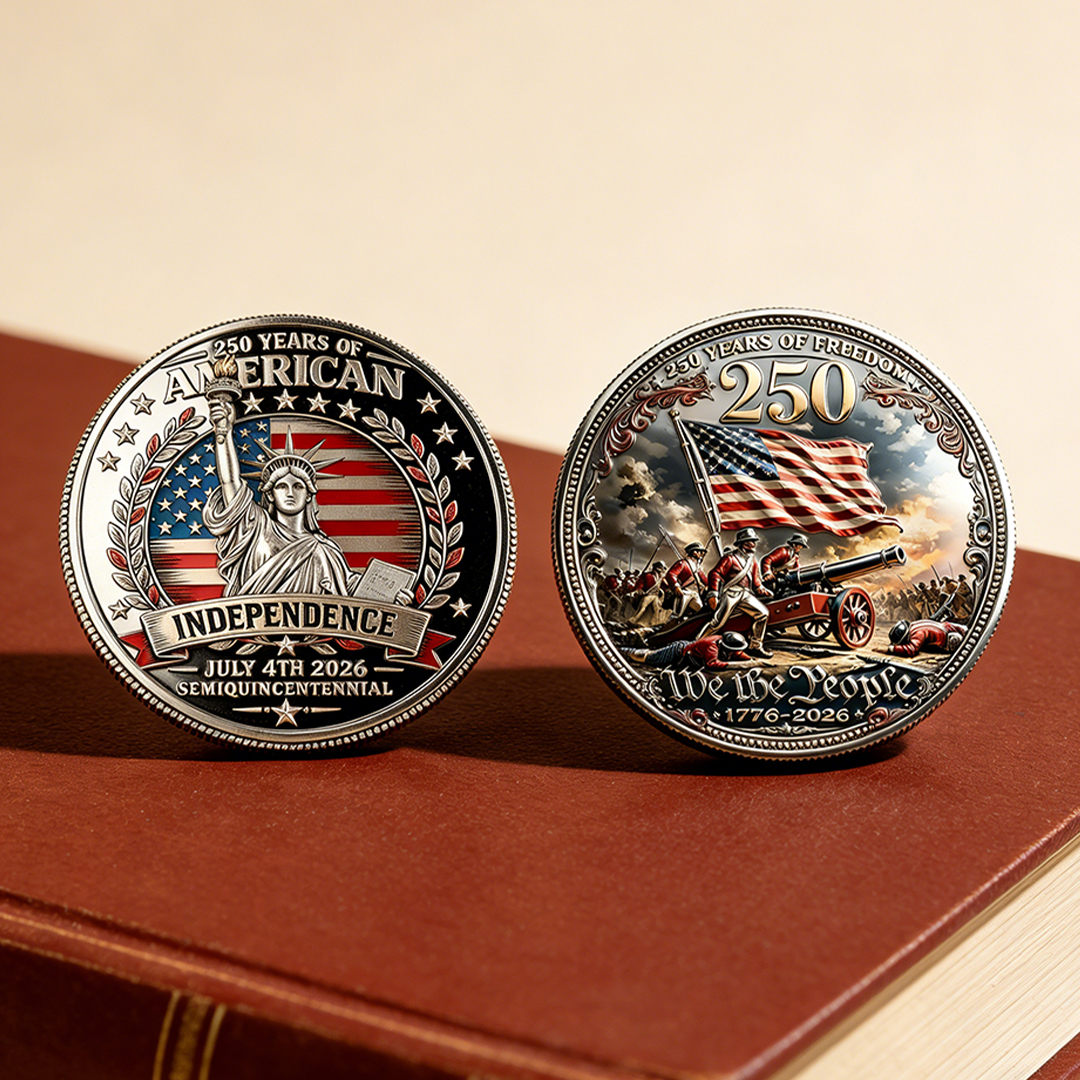 Flash Sale 60% OFF -“250 Years of Freedom” – America Semiquincentennial Commemorative Coin (1776–2026) 🇺🇸🪙