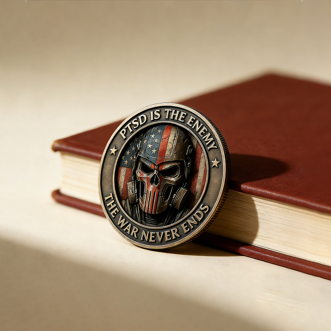 PTSD Is the Enemy – PTSD Warrior Coin of Strength & Survival