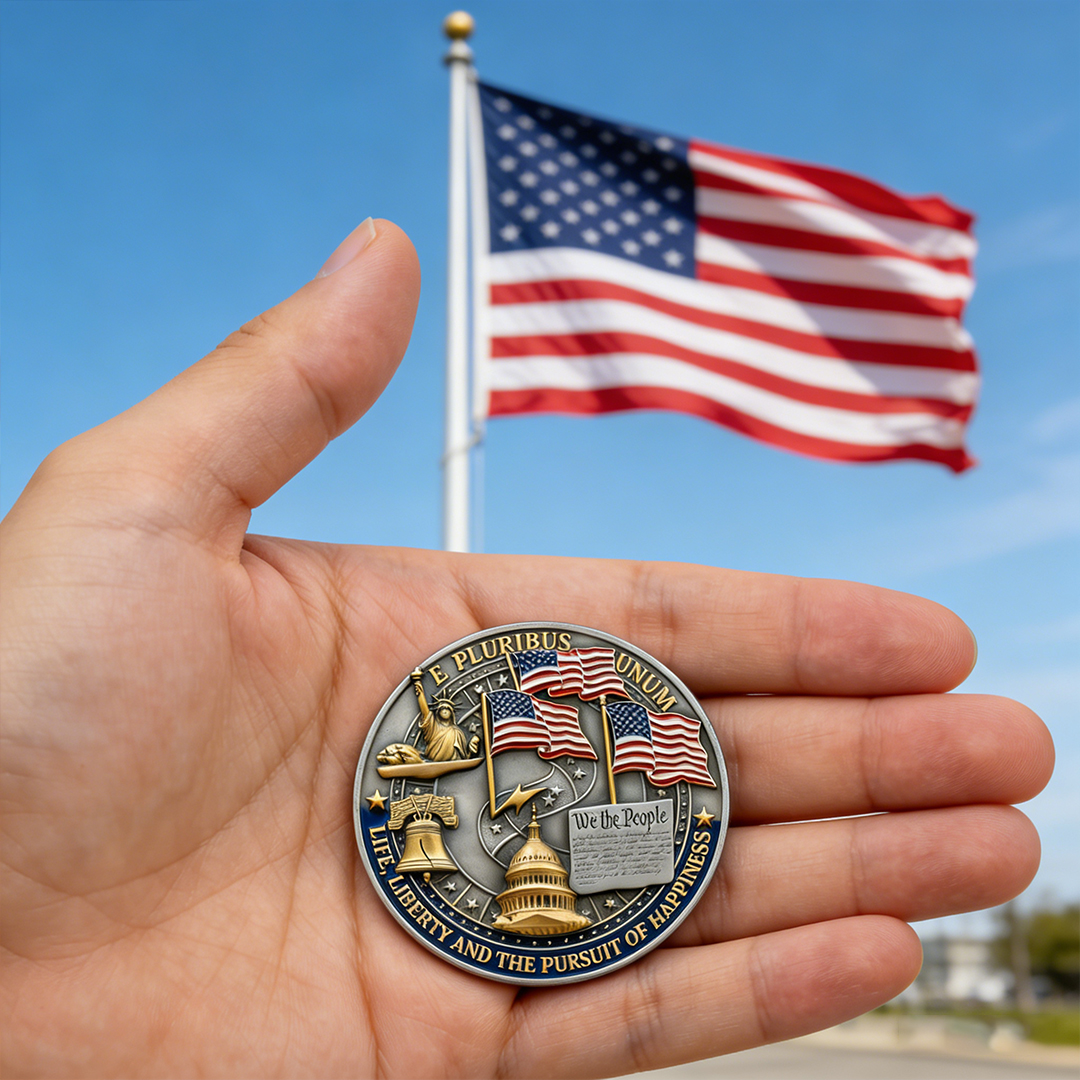 USA 250th Anniversary American Eagle & Patriotic Coin