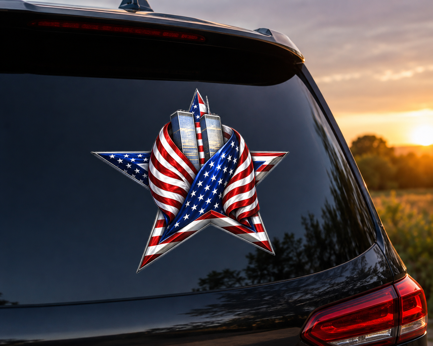 9/11 Never Forget Patriotic Memorial Car Decal