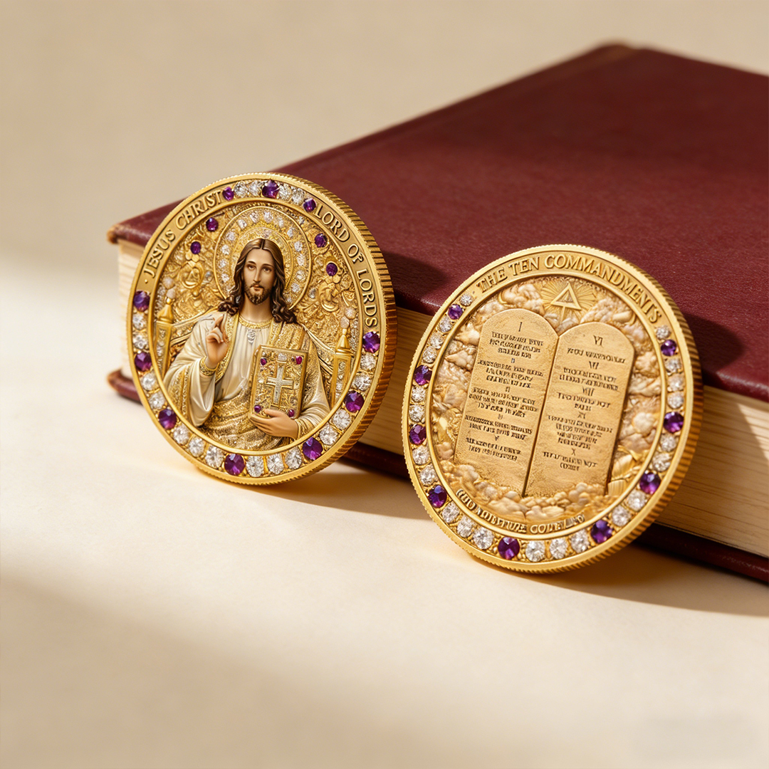 🏆Flash Sale 60% OFF - Jesus Christ & The Ten Commandments Commemorative Coin