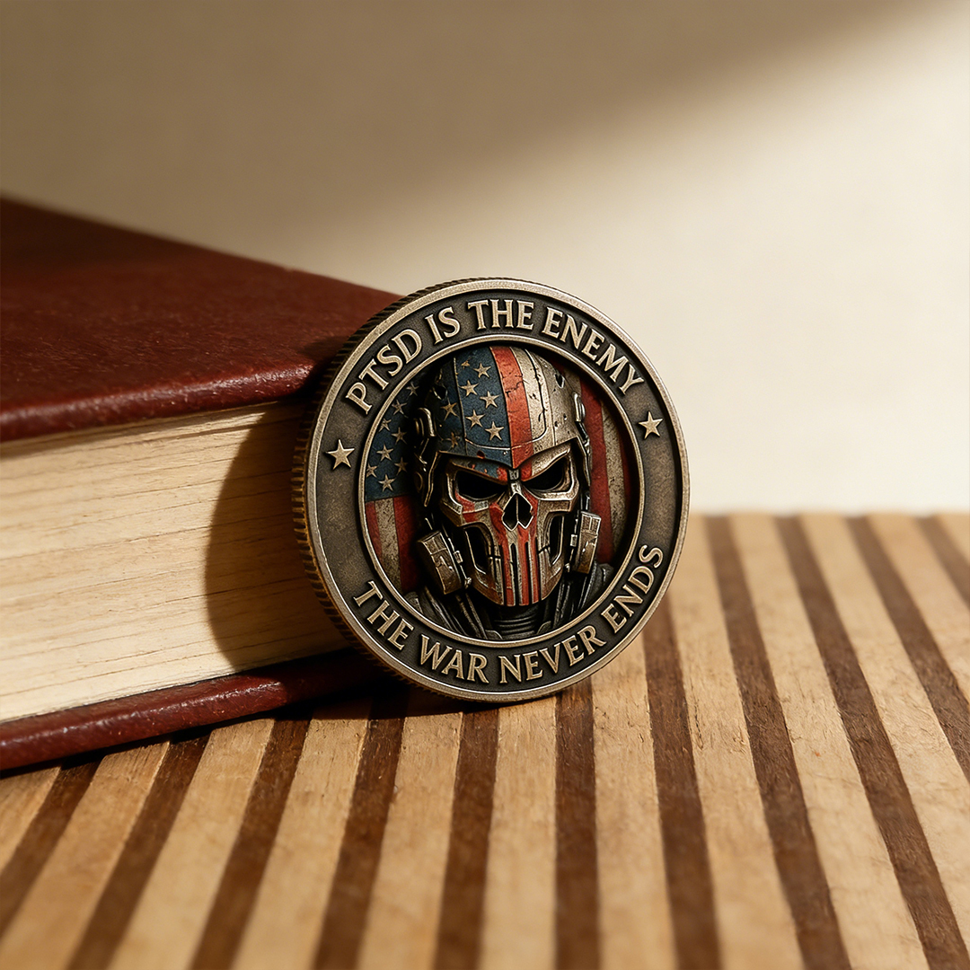 PTSD Is the Enemy – PTSD Warrior Coin of Strength & Survival