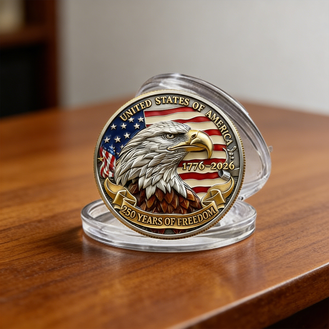 USA 250th Anniversary American Eagle & Patriotic Coin