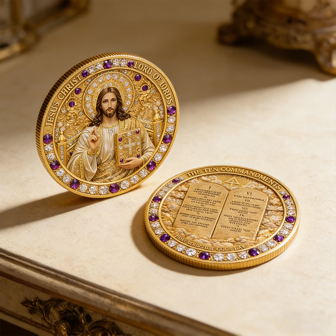 🏆Flash Sale 60% OFF - Jesus Christ & The Ten Commandments Commemorative Coin