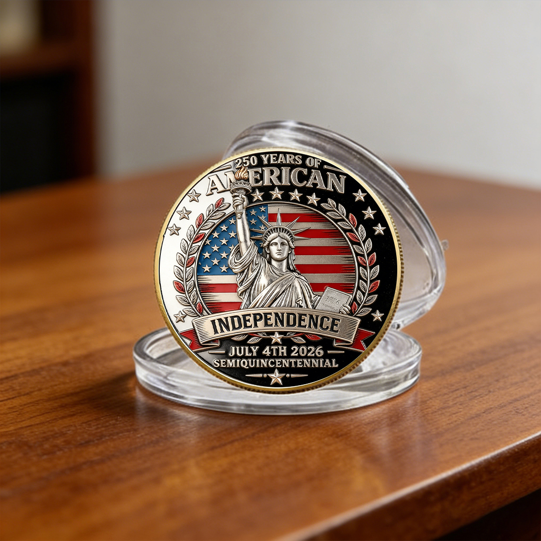Flash Sale 60% OFF -“250 Years of Freedom” – America Semiquincentennial Commemorative Coin (1776–2026) 🇺🇸🪙