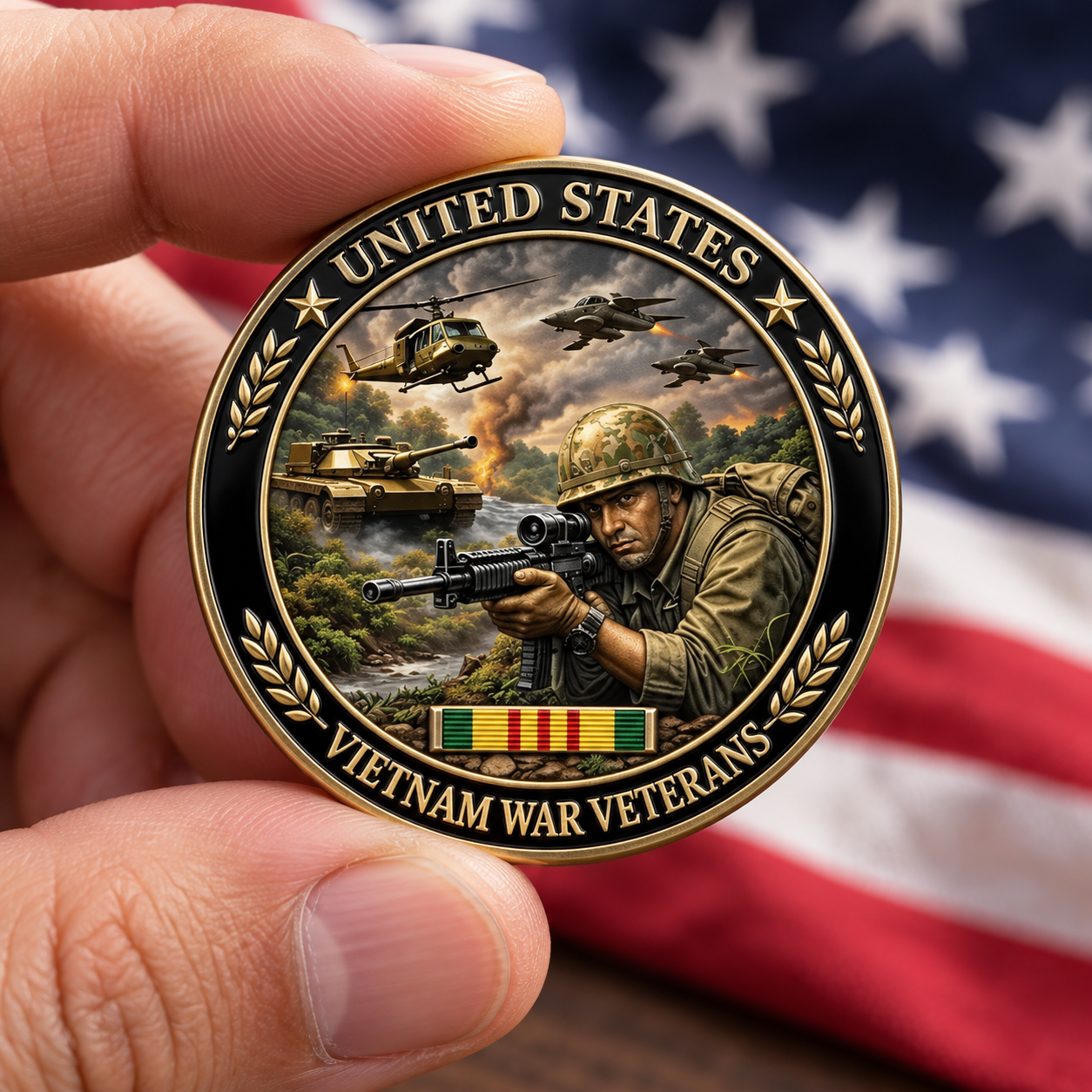 Vietnam Veteran Tribute Coin — Honor, Service & Sacrifice 🎖️