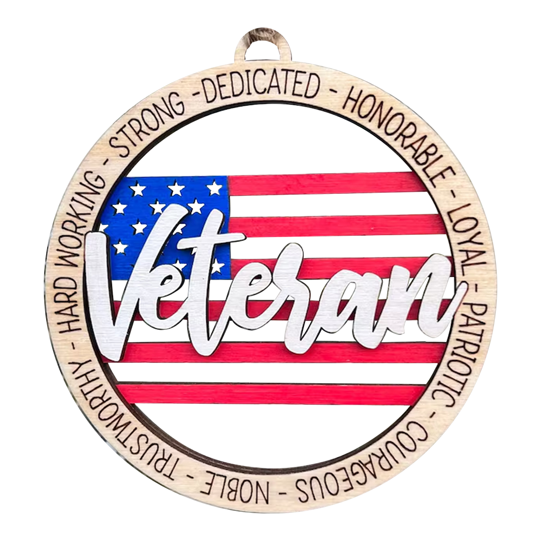 Strong Veteran Key Chain, Rearview Mirror Ornament
