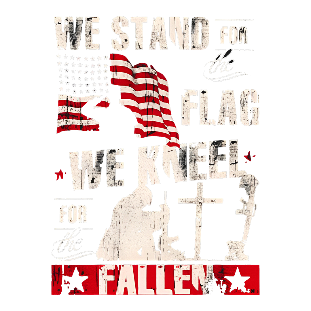 We Stand For The Flag We Kneel For The Fallen- Veteran Decal, Remembrance Day Sticker