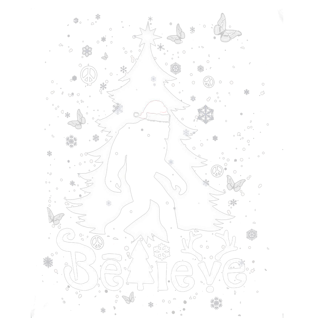 Snowy Christmas Tree Believe Sticker