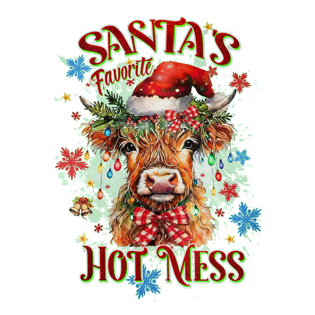 Santa's Favorite Hot Mess Sticker
