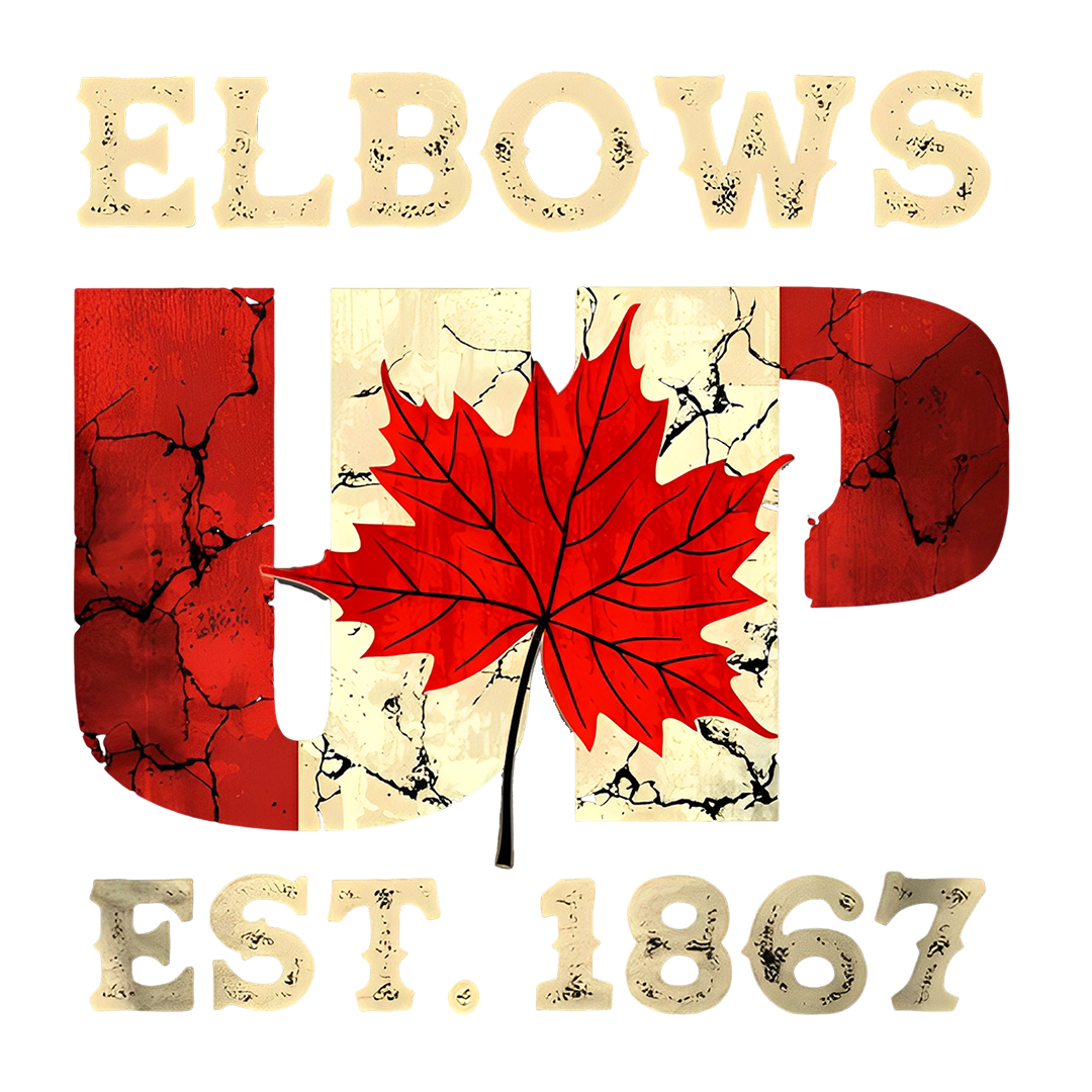 Elbows Up Canadian National Flag Sticker