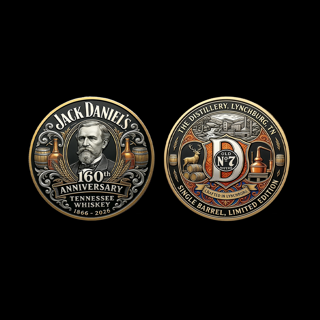 Jack Daniel’s 160th Anniversary 1866-2026 Single Barrel Limited Edition Commemorative Coin