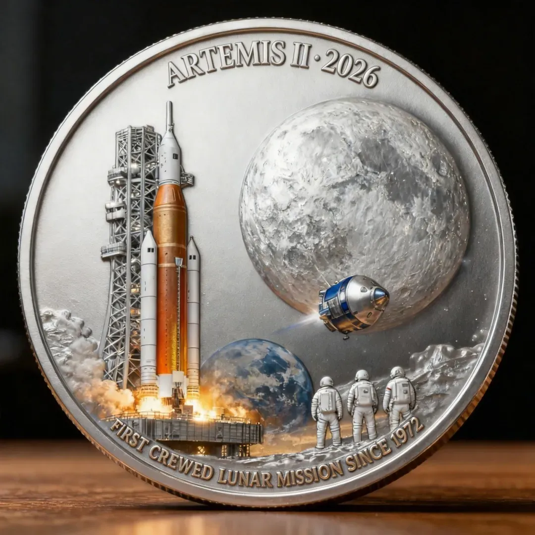 🚀Flash Sale 60% OFF 🌕 Artemis II Lunar Mission Commemorative Coin