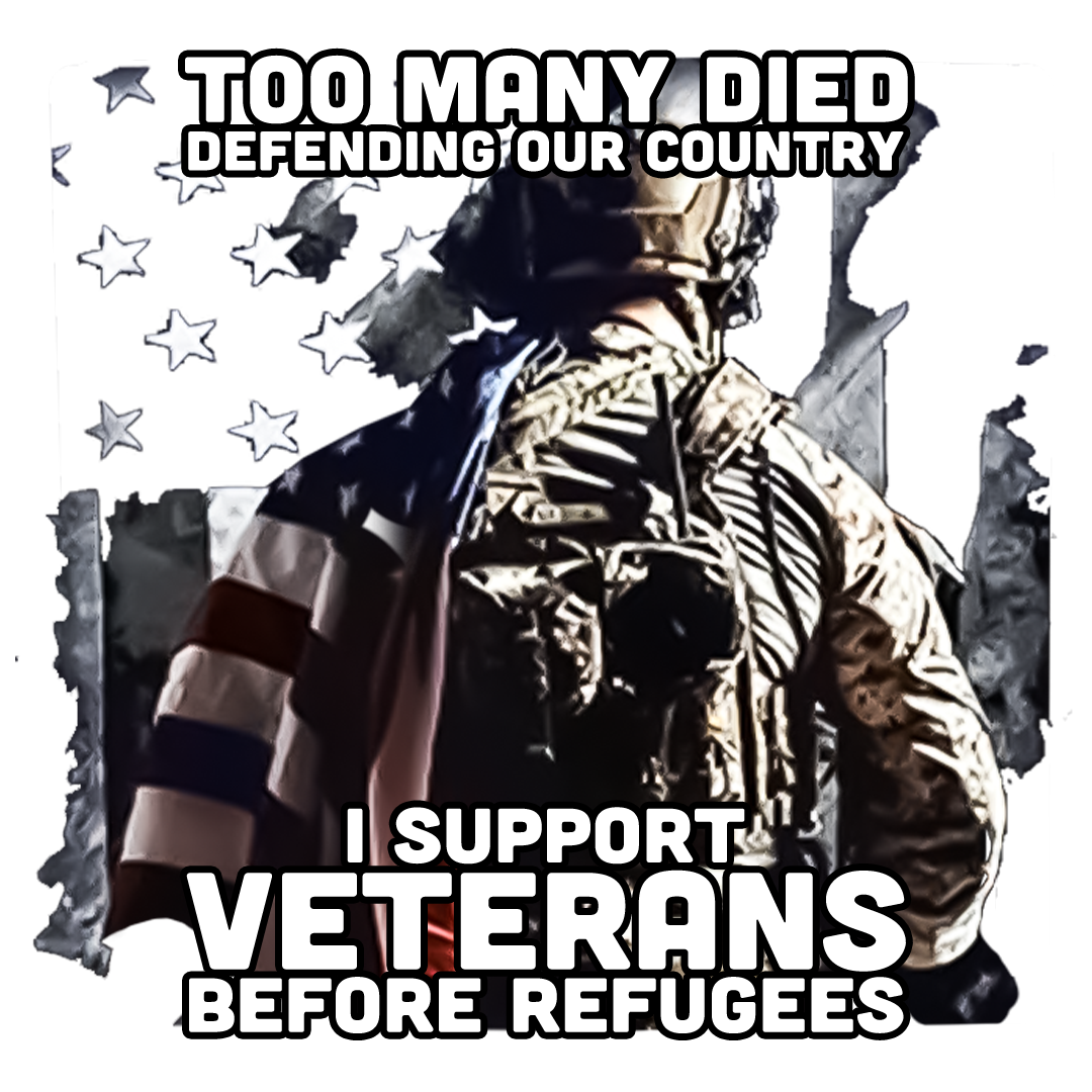 I Support Vets Before Refugees Veterans Stickers