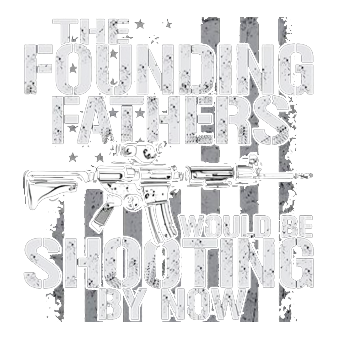 Founding Father Shooting By Now Stickers-Independence Day Sticker