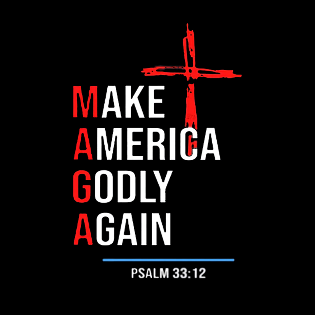Make America Godly Again Psalm 33:12 Sticker