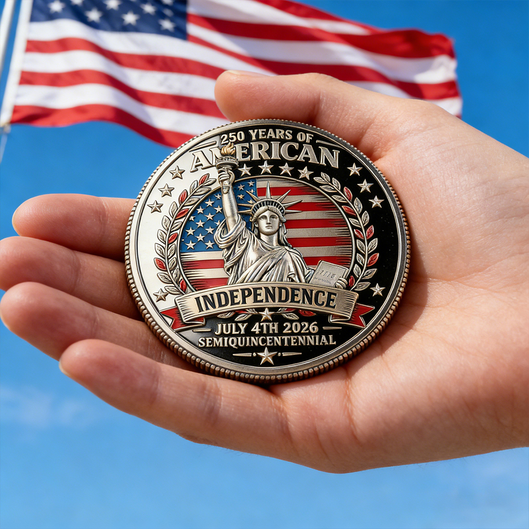 Flash Sale 60% OFF -“250 Years of Freedom” – America Semiquincentennial Commemorative Coin (1776–2026) 🇺🇸🪙