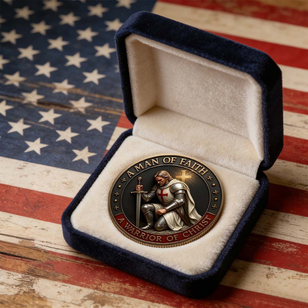 ⚔️ “Old Knight – A Warrior of Christ” Commemorative Coin 🛡️