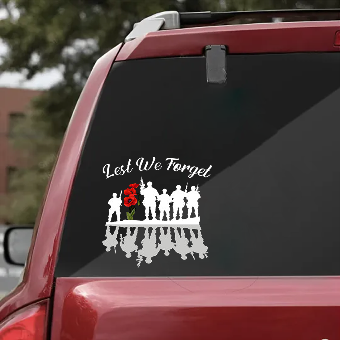 Lest We Forget  Sticker, Anzac Day Veteran Sticker-A0040