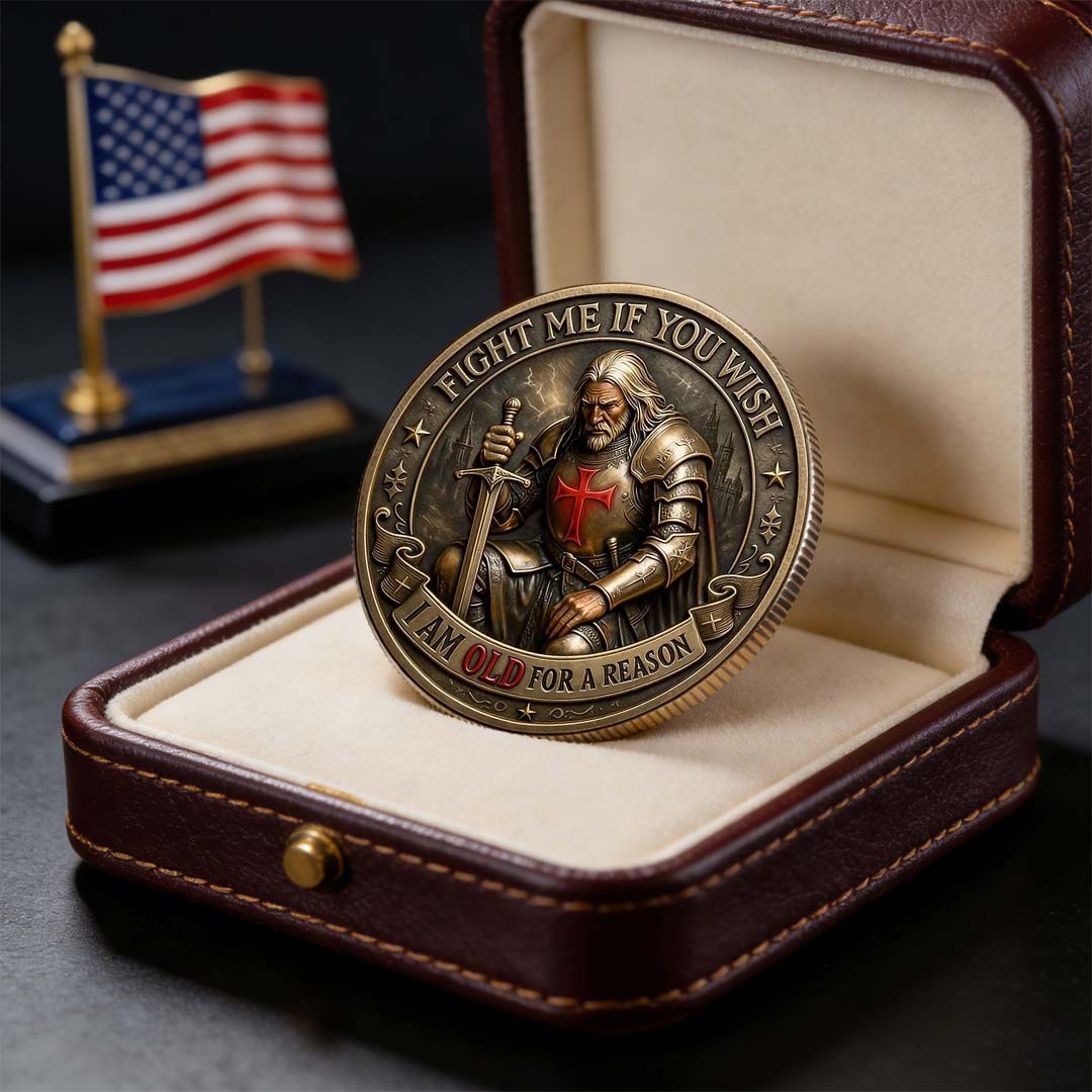 ⚔️ “Old Knight – A Warrior of Christ” Commemorative Coin 🛡️