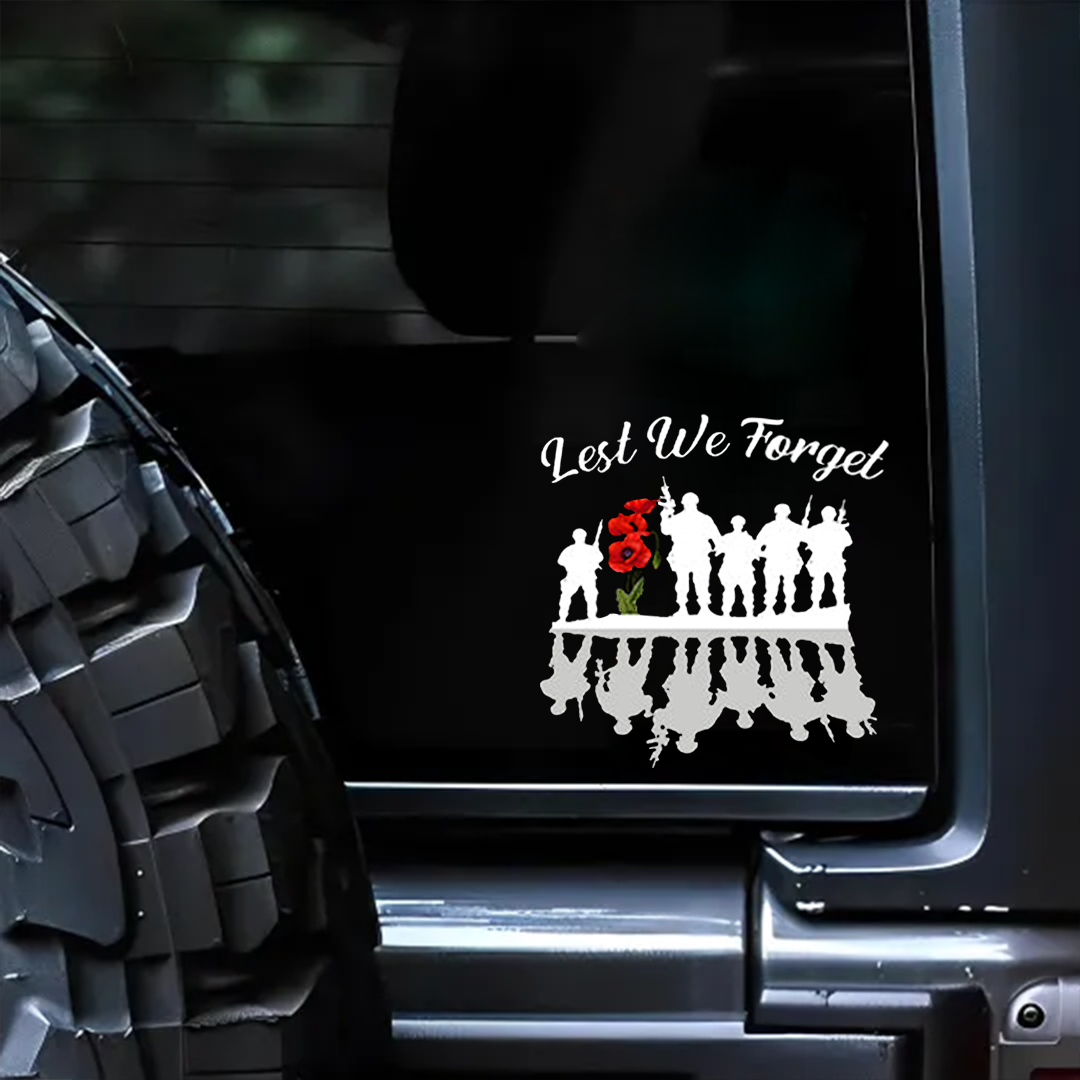Lest We Forget  Sticker, Anzac Day Veteran Sticker-A0040