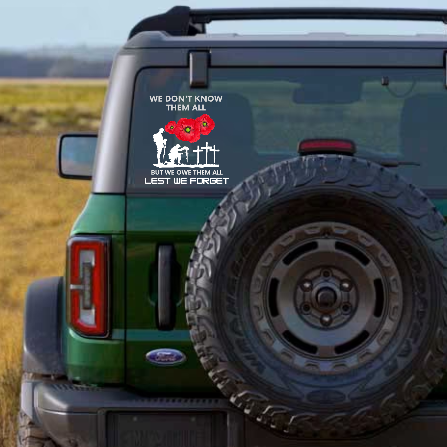 Honor and Remember Our Heroes Car Decal