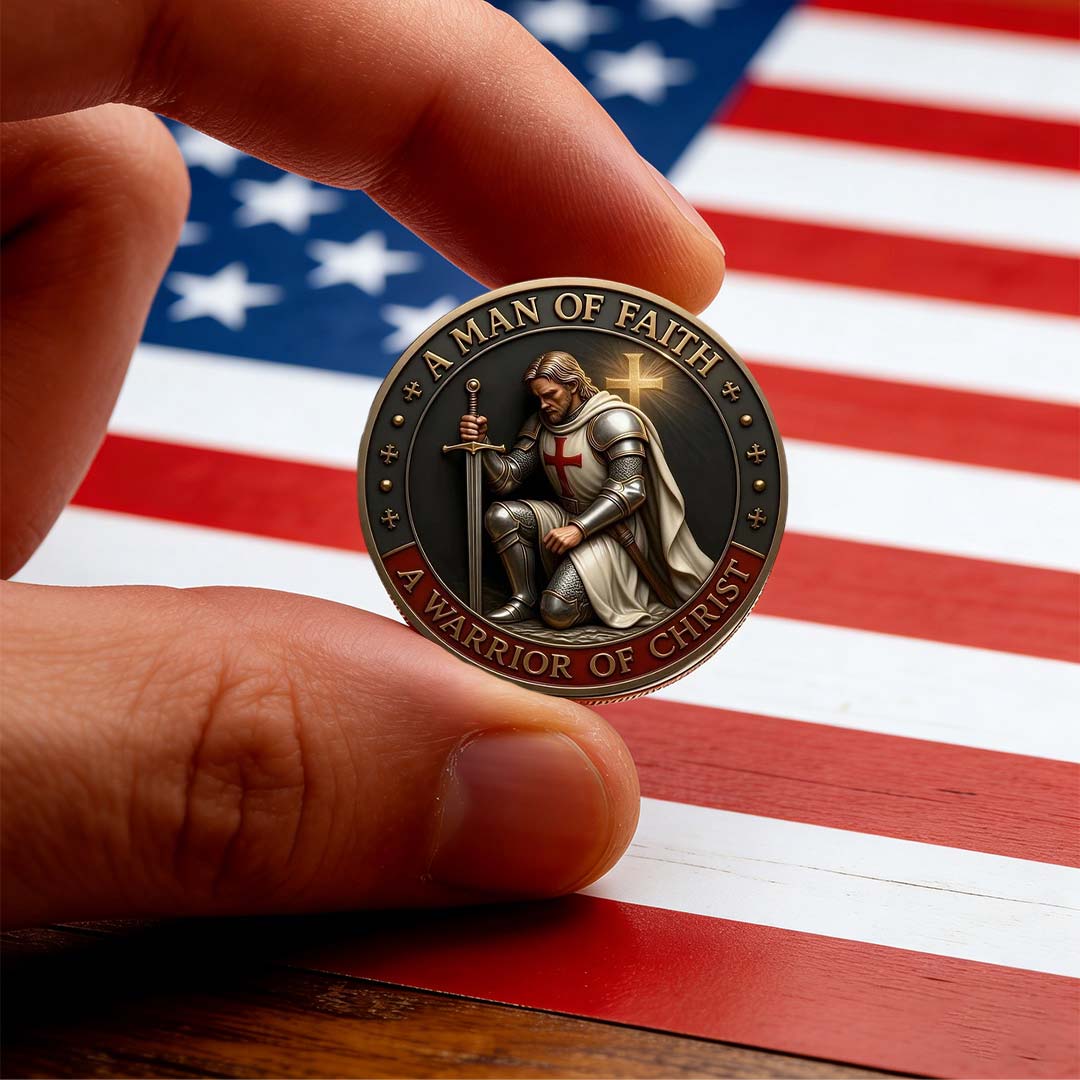 ⚔️ “Old Knight – A Warrior of Christ” Commemorative Coin 🛡️