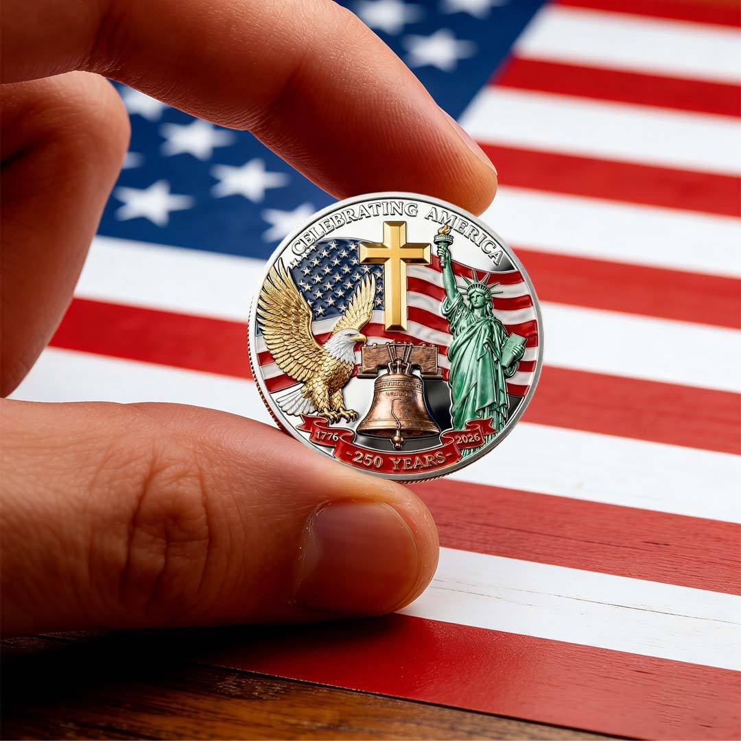 Flash Sale 60% OFF -“250 Years of Freedom” – America Semiquincentennial Commemorative Coin (1776–2026) 🇺🇸🪙