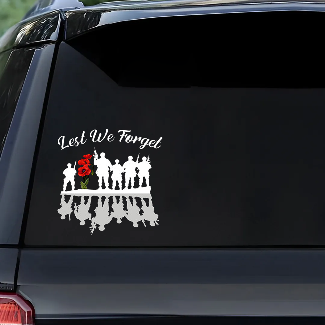 Lest We Forget  Sticker, Anzac Day Veteran Sticker-A0040