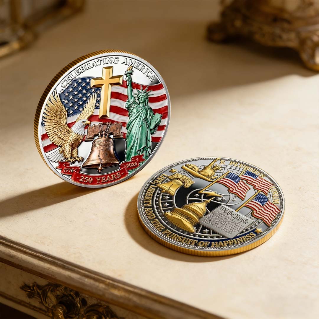Flash Sale 60% OFF -“250 Years of Freedom” – America Semiquincentennial Commemorative Coin (1776–2026) 🇺🇸🪙