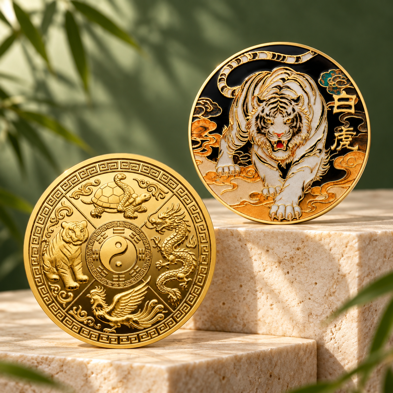 White Tiger Coin – Chinese Zodiac Animal Kingdom Collectible