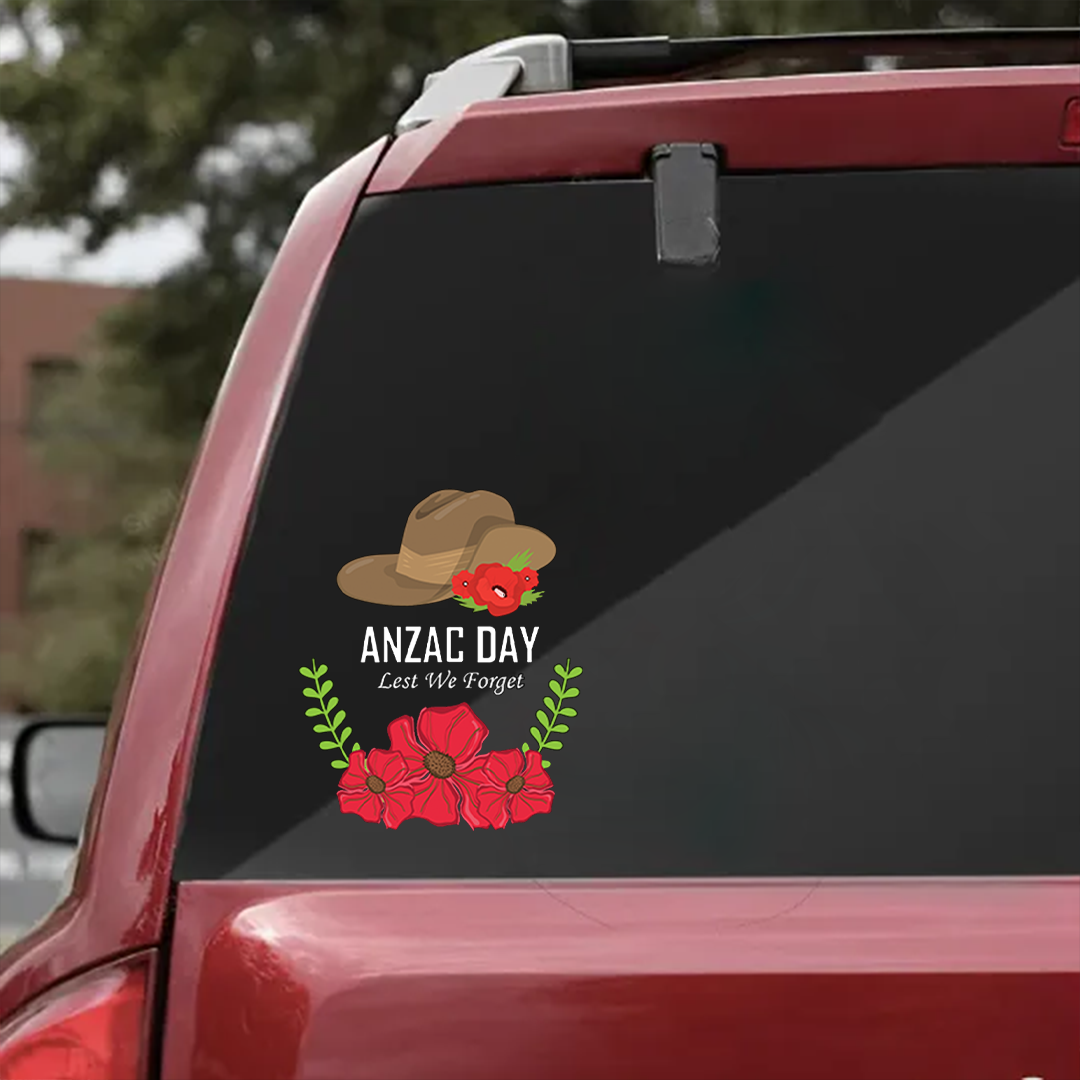 Lest We Forget  Sticker, Anzac Day Veteran Sticker-A0037