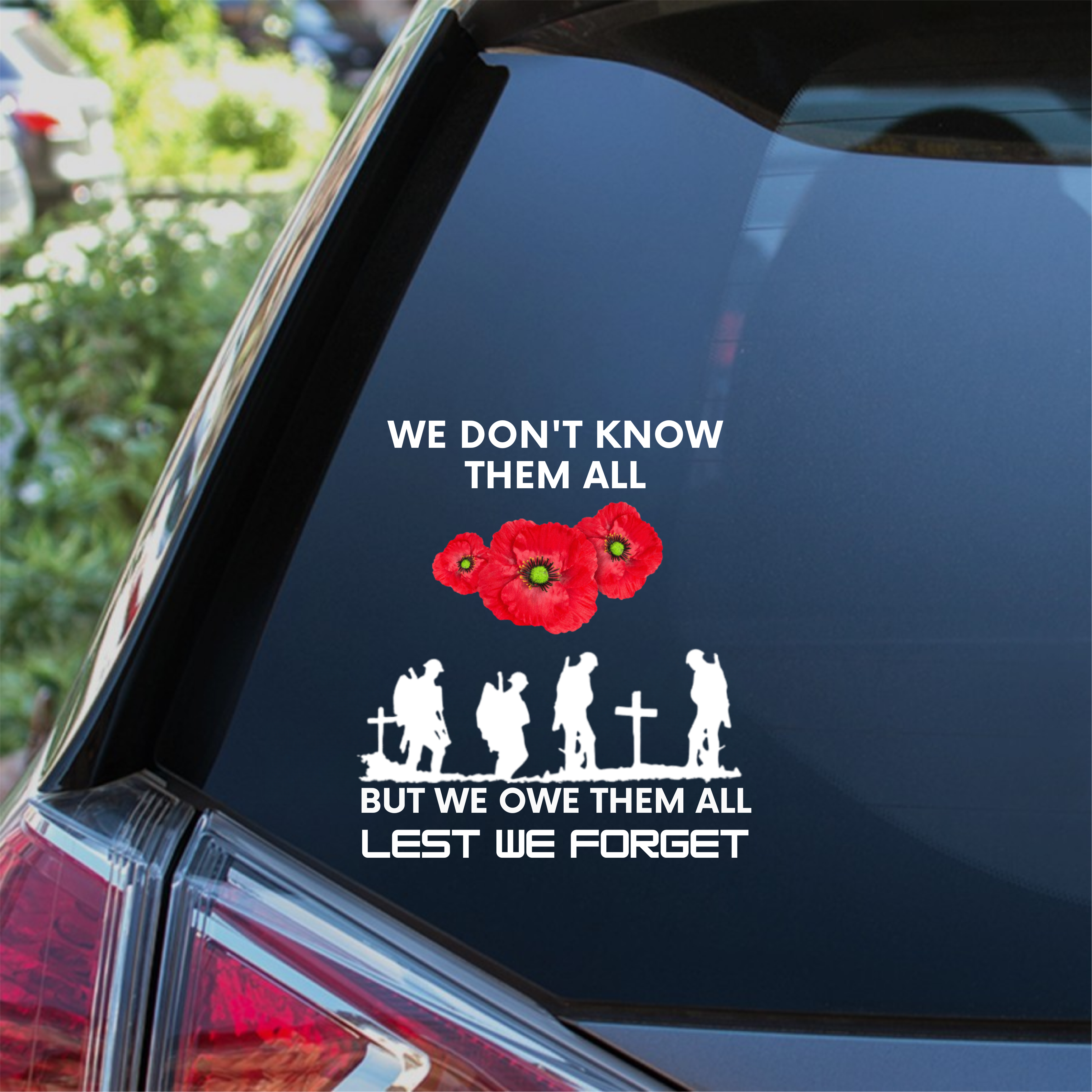 Honor and Remember Our Heroes Car Decal
