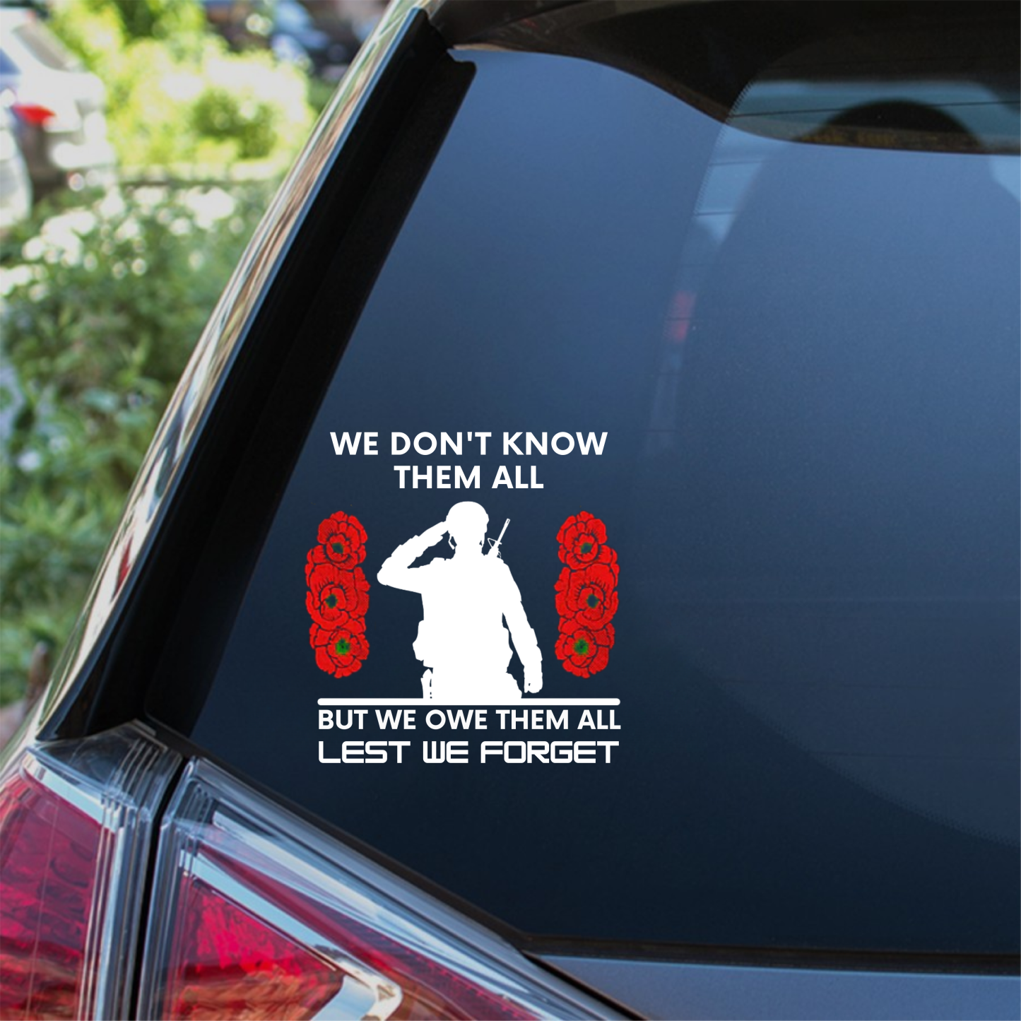 Honor and Remember Our Heroes Car Decal