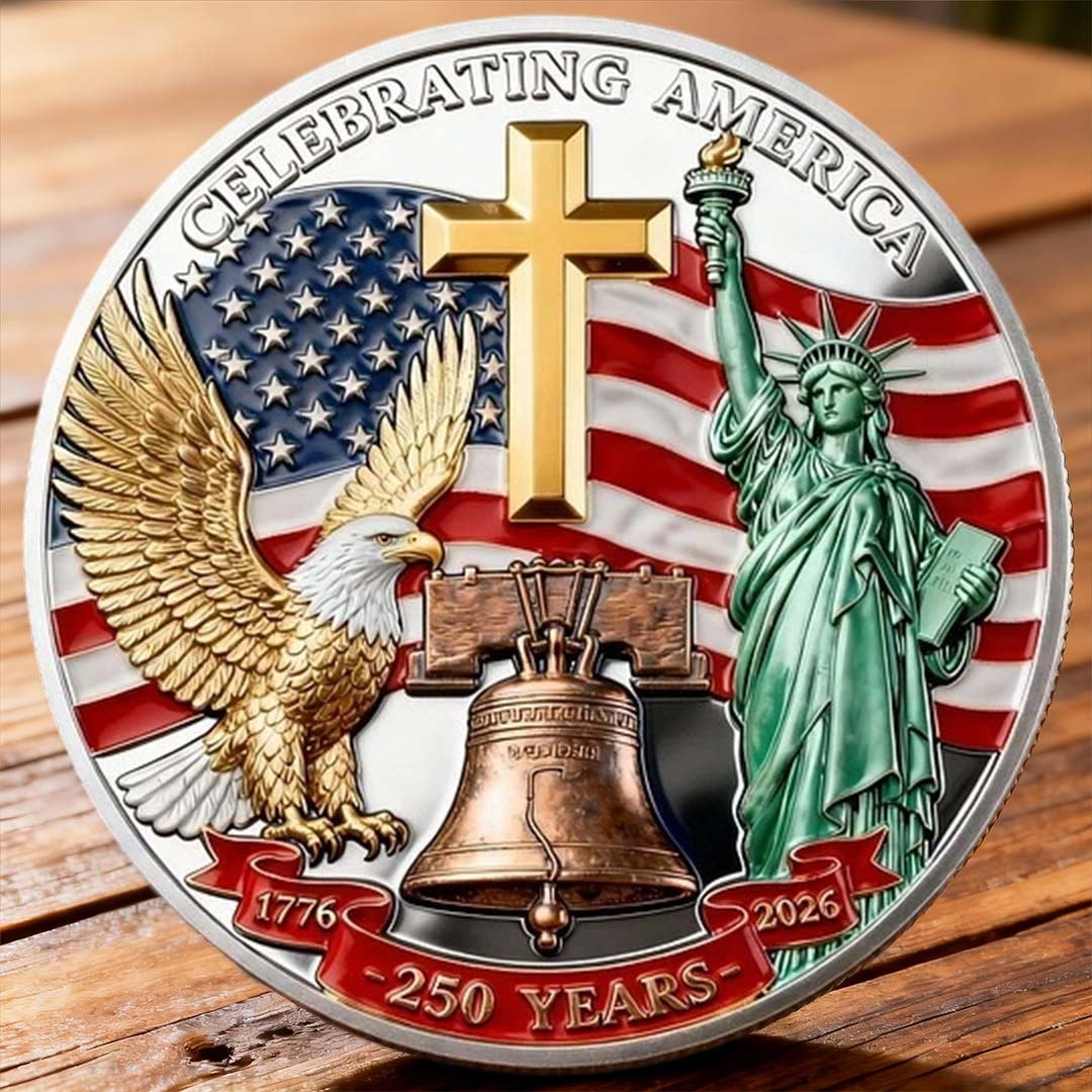 Flash Sale 60% OFF -“250 Years of Freedom” – America Semiquincentennial Commemorative Coin (1776–2026) 🇺🇸🪙