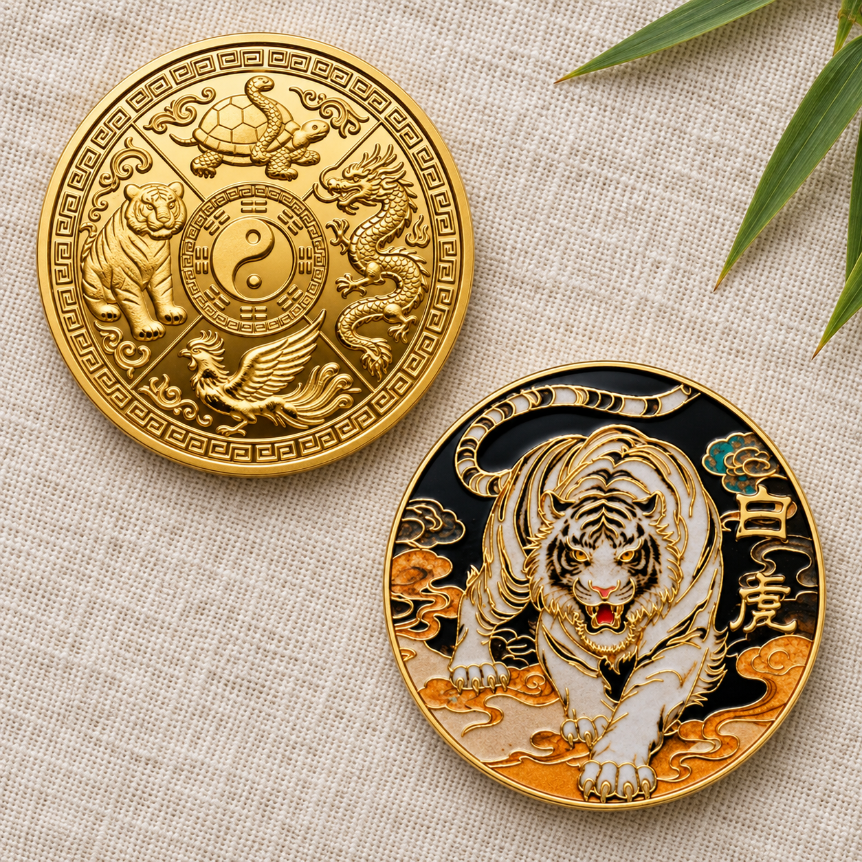 White Tiger Coin – Chinese Zodiac Animal Kingdom Collectible